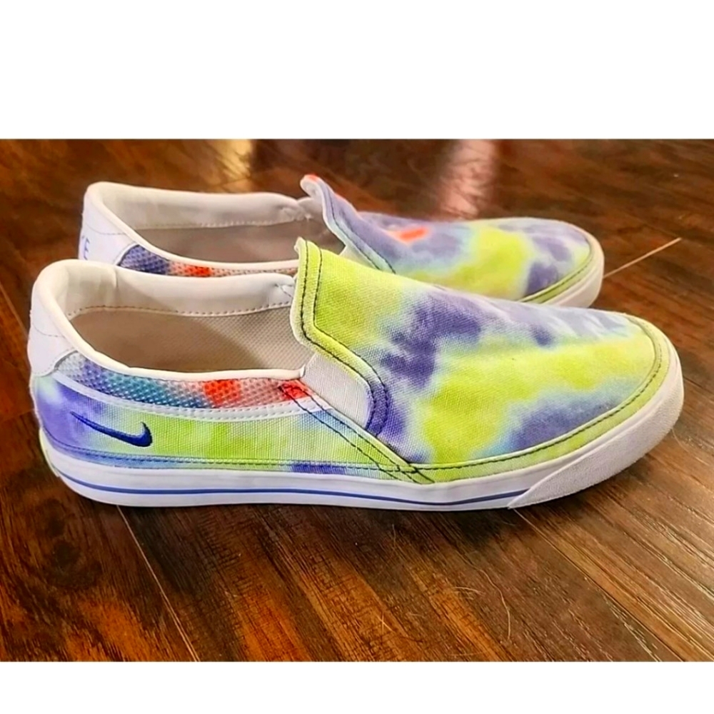 Nike Tie-Dye Womens Slip-On Shoes Size 10
